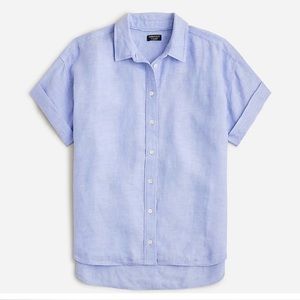 J. Crew | Baird McNutt for J. Crew Irish Linen Short Sleeve Button-Down | Petite
